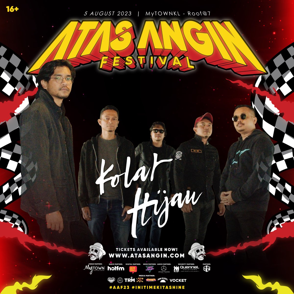 32/75 - <a href="/kolarhijau/">Kolar Hijau</a> turut tampil di Atas Angin Festival tahun ni! Dapatkan tiket korang sekarang!

5 AUGUST 2023
9AM-12AM
MYTOWN, KL

TICKET:
🎟️ RM150 (Members)
🎟️ RM170 (Non-Members)
🎟️ RM800 (GROUP)

Get your ticket now!
atasangin.com
