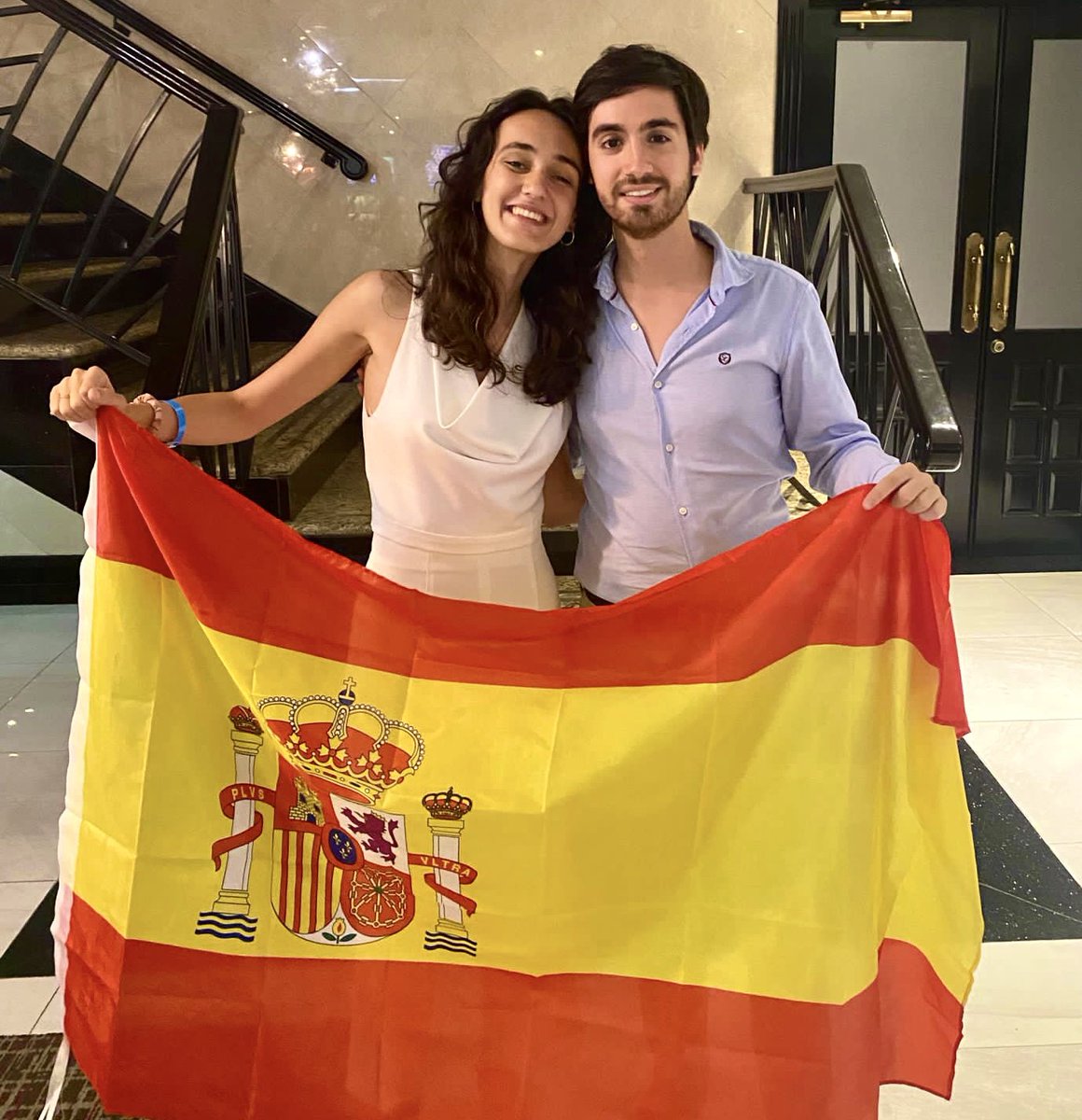debatesuam's tweet photo. Juanjo García y Cristina Oñate, cuartofinalistas en el Campeonato Mundial de Debate (CMUDE) 2023, celebrado en Panamá, y octavo mejor equipo del mundo, en representación de la @UAM_Madrid. 
Juanjo figuró entre los 15 mejores oradores del mundo, y Cristina entre los 20 mejores. https://t.co/XgR0iibgl5