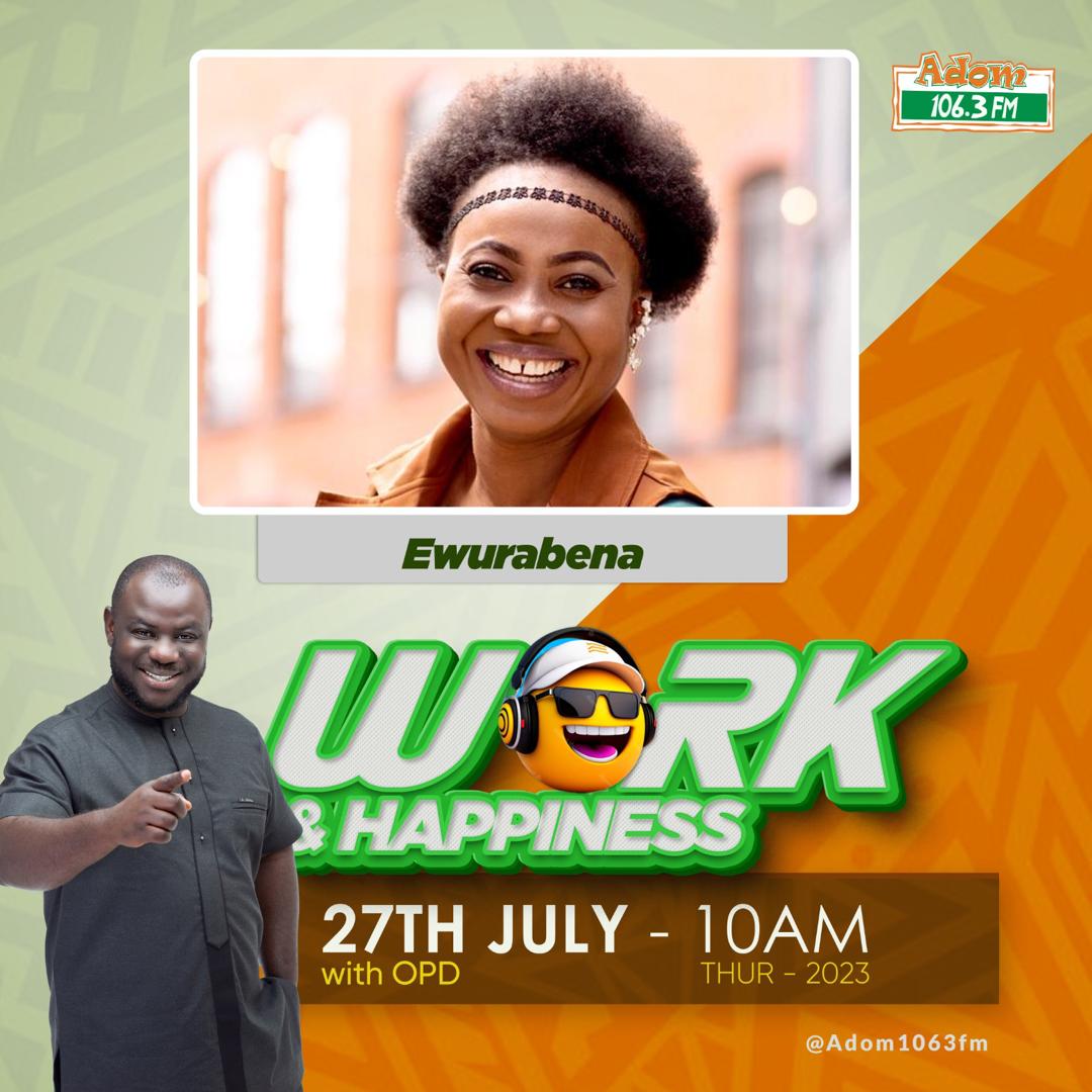 Adom1063fm's tweet photo. Ewura Abena @EwuraAbenaMusiq, guest on Adom Work and Happiness with OPD. Make a Date 👌✌️👍

#AdomFM #AdomWorkandHappinesa #MYREBIRTH #THISFAR #ITSFINISHED #EwuraAbena https://t.co/uzf3xkCEG7