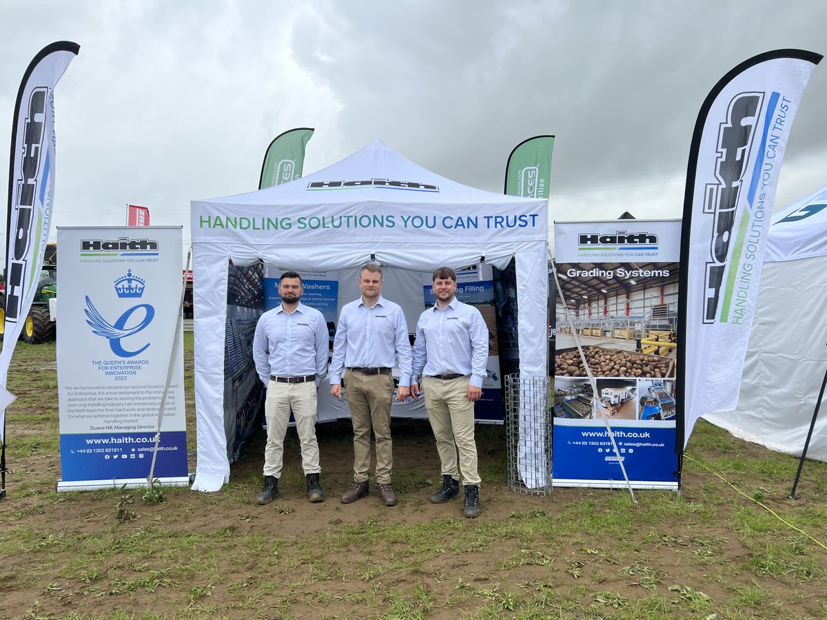 HaithGroup's tweet photo. We are here at the @wcmpots Annual Trials Day and excited to be the main sponsor! 🙌
Are you headed to Hunsdale Farm in Brough? If so, come say hi to us 👋 and let us discuss all your potato handling needs! 🥔
#GreatDayOut #VegetableHandling #PotatoHandling https://t.co/FayzrqPEjy