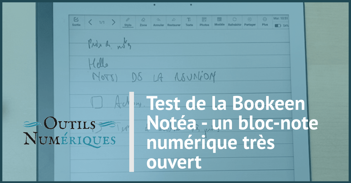 Test de la Bookeen Notéa : liseuse, tablette, bloc-notes… Le tout