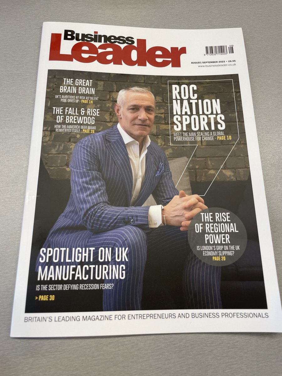 Oli_Ballard's tweet photo. Always a pleasure to see the latest @businessleader magazine arrive - hitting desks and shops in next couple of days 

Great work @JDornbrack and Editorial team https://t.co/b0ziJvqsBo