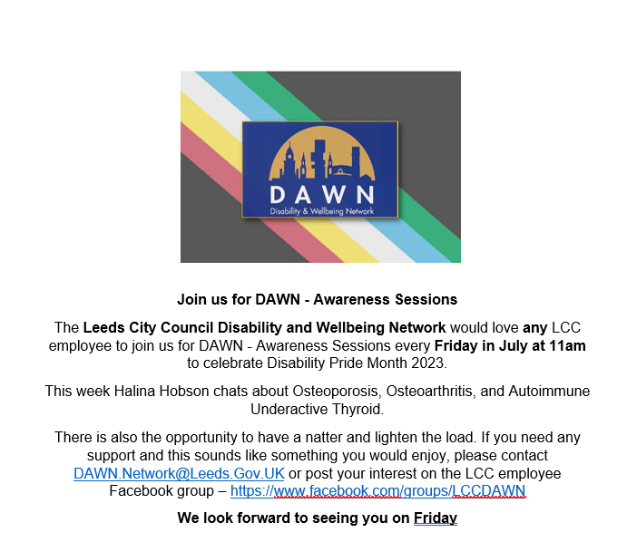 Disability and Wellbeing Network tweet media