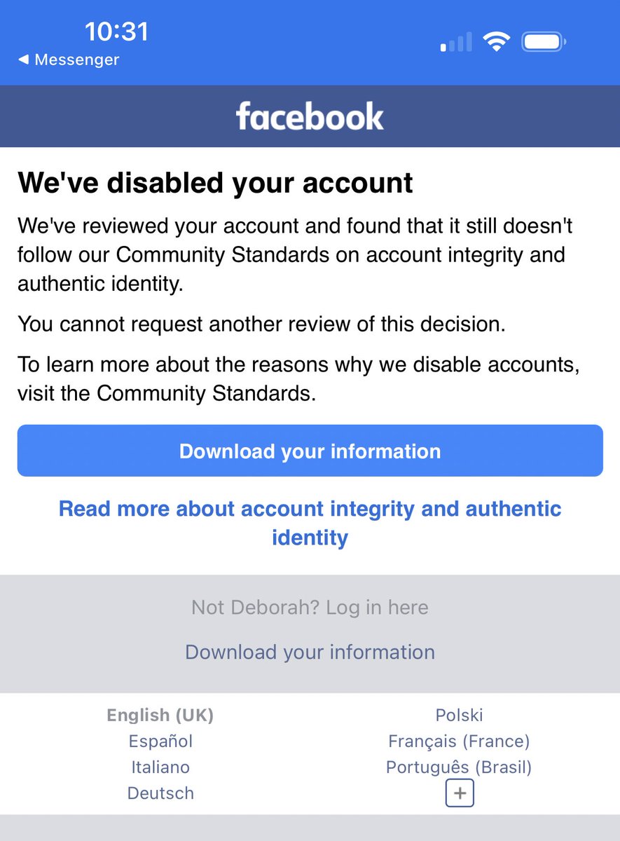 shellbatron's tweet image. Having to come onto Twitter since no one @facebook replies to emails..
Account disabled because I’ve been hacked and says I cannot request a review 
Sooo.. what do I do as I need access to it?