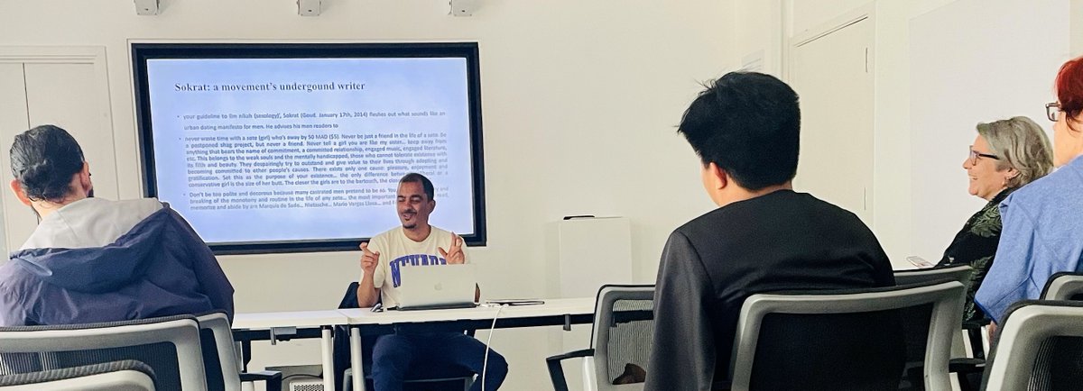 A great presentation from BA visiting fellow Abdelmjid Kettioui on the intersectional politics of sexual activism in the Moroccan darijosphere after the 2011 uprisings –‘ Religion is for God and Orgasm is for all’.