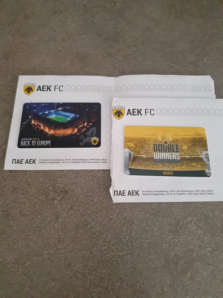 aekweb24's tweet image. Άλλη μια φορά είχα τόσο αγωνία πότε θα έρθει κάτι, ήταν όταν γεννήθηκε η μικρή. #finallyhere #ΑΕΚ #aekfc #seasontickets ⚽

* Στηρίζουμε ερασιτεχνική και την Βασίλισσα με διαρκείας παιδιά, το μπάσκετ μην τα ξαναλέμε με όποια δικαιολογία ο καθένας. #aekbc #BCL #Basketleague 🏀