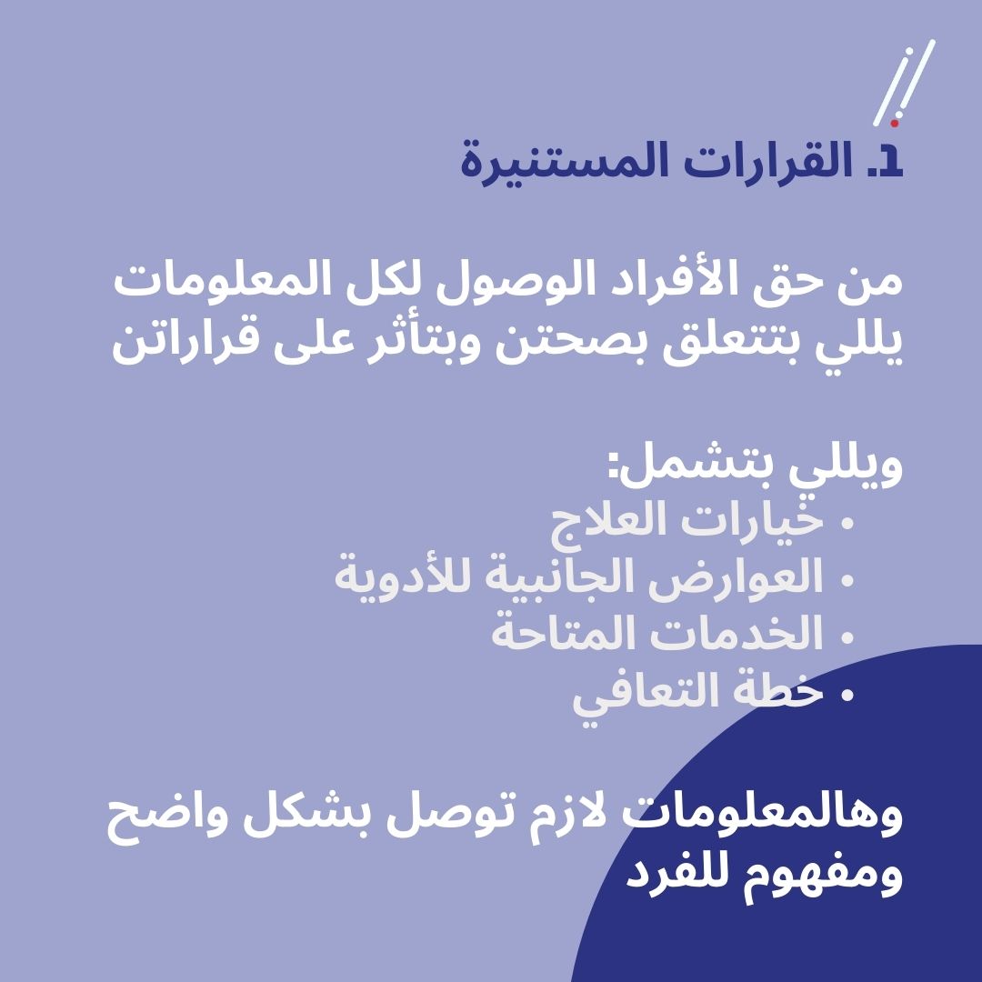 jmh_lb's tweet photo. لكل فرد الحق باتخاذ القرارات بالأمور المتعلقة بصحته وحياته الشخصية.
في طرق فعالة لضمان احترام حق الأشخاص يللي بعانوا من حالات نفسية، بغض النظر عن شدتها. https://t.co/WGpflg7Yiq