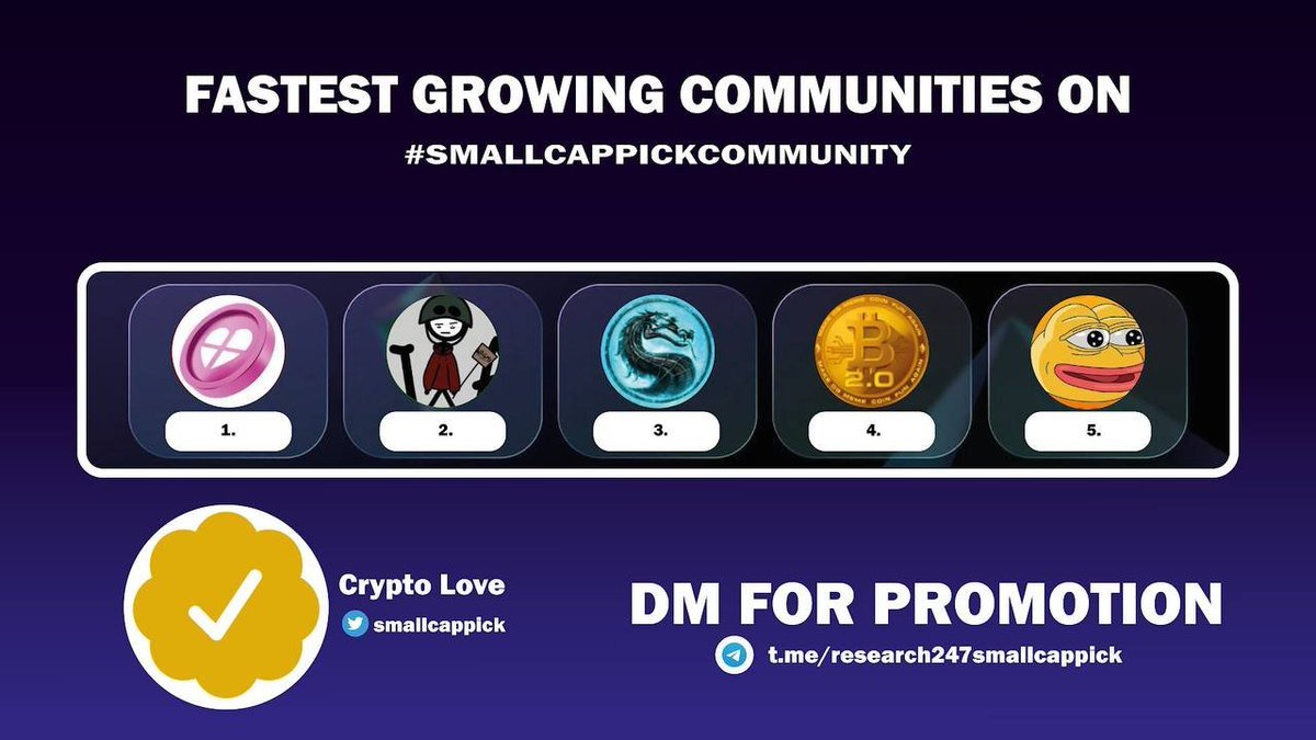 topresearchdone's tweet photo. WHAT HAVE YOU BOUGHT 

1️⃣  $LOVELY
@Lovely_finance

2️⃣   
@wagmiarmynft

  #wagmiarmynft #wagmiarmy

3️⃣  #DragonKing
@Dking_united99

4️⃣   
@BTC2_Bitcoin2
#BTC2 

5️⃣  
#PEPE2 $PEPE #pepetwocoineth

BUYER     🔄 
HODLER  ✅
OR BOTH COMMENT🗣

➡️  #SMALLCAPPICKCOMMUNITY https://t.co/3CNuFrbyrF