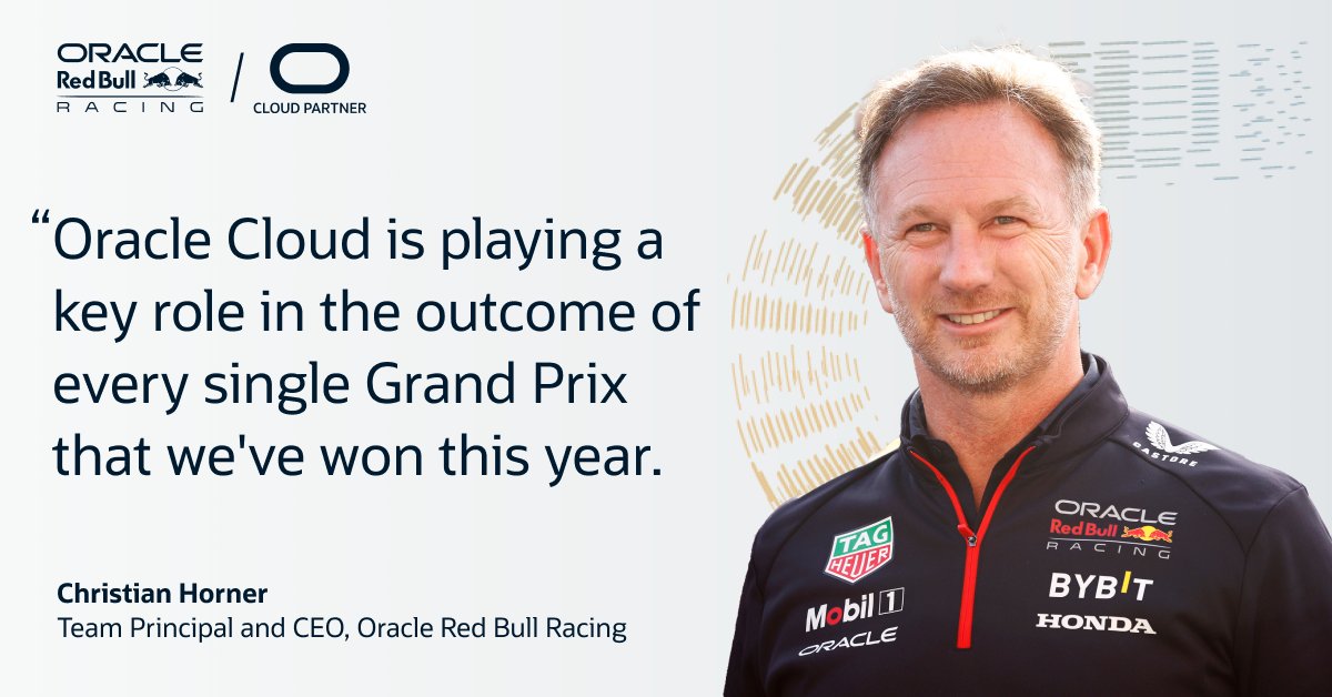 Micheleferro4's tweet photo. We're flying high after @RedBullRacing's record-setting 12th consecutive victory! Find out how @OracleCloud helps the team win: https://t.co/QQdKcbgMZb https://t.co/oYkX5p9Gl1