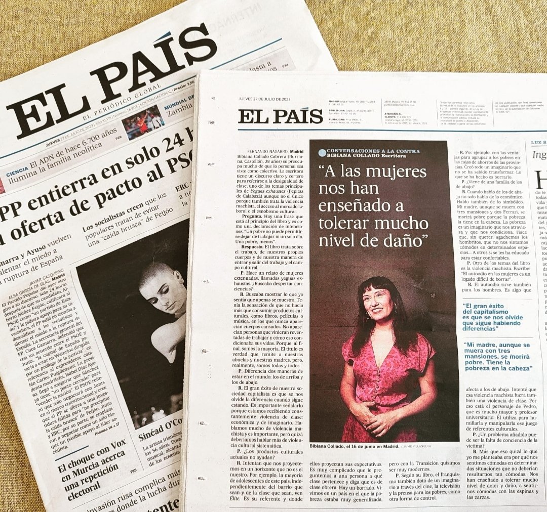 BibianaCollado's tweet photo. El día en que las yeguas fueron contraportada de El País 🐎🐎🐎. https://t.co/NexvjLgWxH