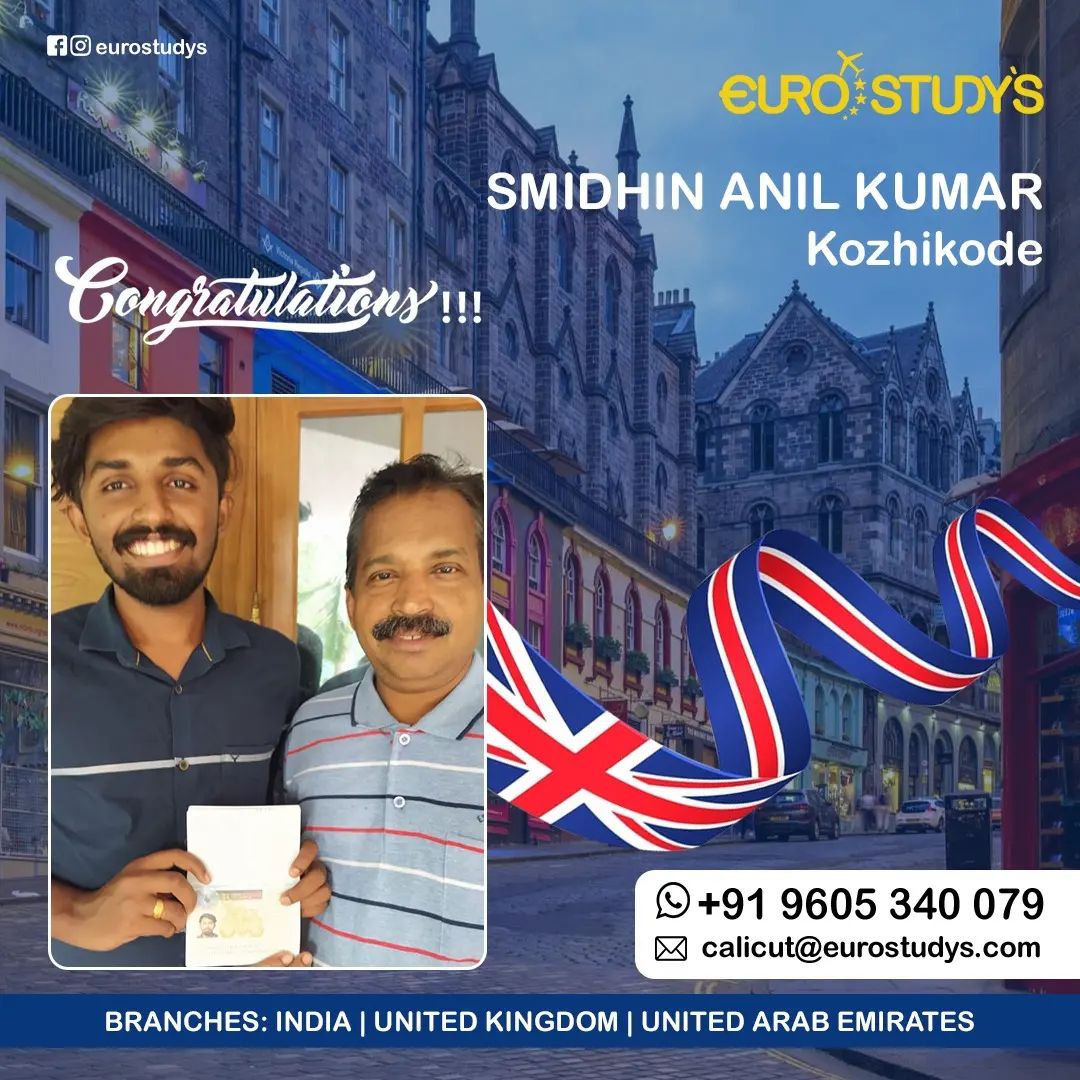 Congratulations Smidhin Anil Kumar🤝
#careergoals #abroad #abroadlife #calicut #calicutuniversity #calicutvibes #goals #dreams #uk #goodfuture #enjoy #instagood #instagram #trending