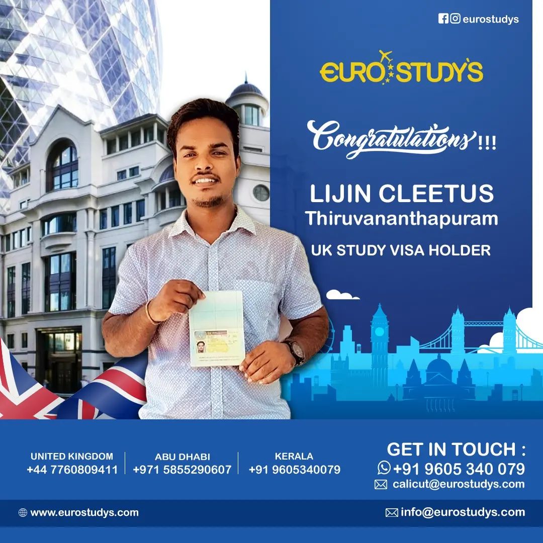 Congratulations Lijin 👏
#euro #uk #studyabroad #trivandrum #education #highereducation #goodcareer #goodfuture #trivandrumdiaries #careergoals #goal #life #dream #uk #life