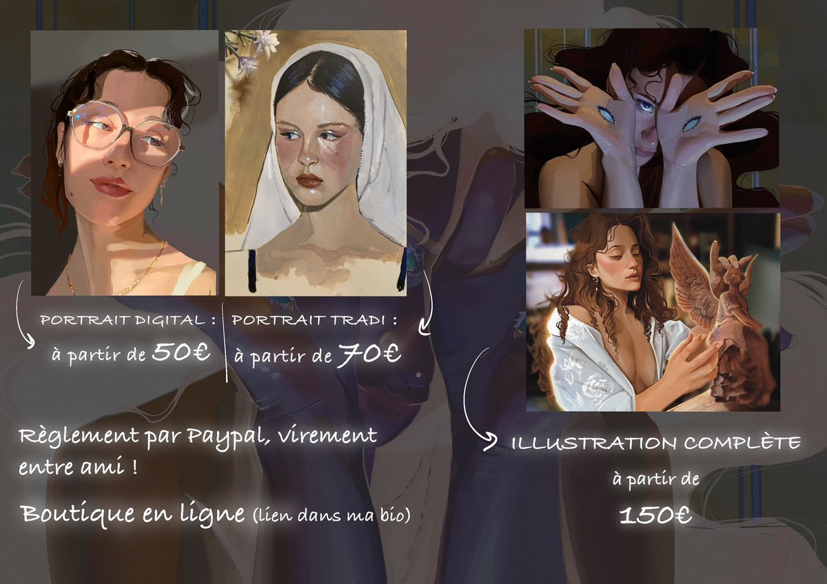 softariel's tweet image. Hello ! ⭐️
J’actualise ma fiche commission, pour toutes questions ou demande de devis pour vos projets personnalisés contactez moi en DM !
Pour les plus petits budgets, vous pouvez vous fournir des prints juste ici > softariel.artisty.fr
Merci du coup d’œil ❤️