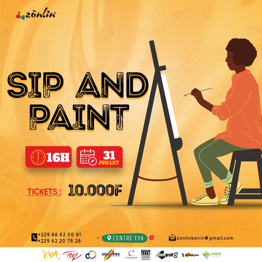 zonlinbj's tweet photo. #TT229, venez on Sip &amp; Paint aux couleurs du Bénin. 🇧🇯

🔗 https://t.co/jgKe0VtmFY… https://t.co/eXPhfZc70d
