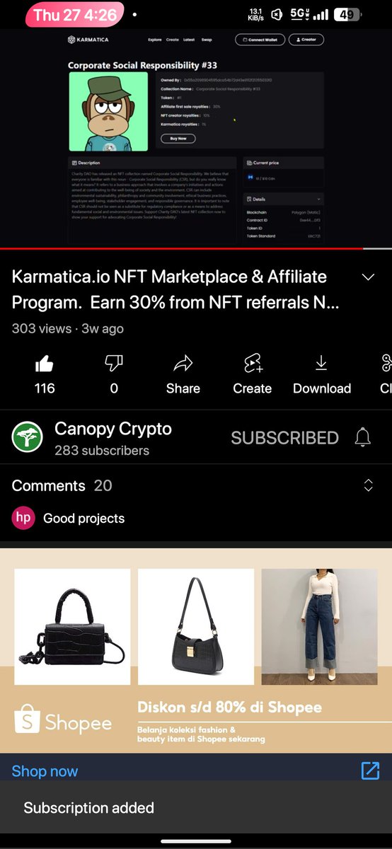 Detikberbaris17's tweet photo. @CanopyCrypto 0x35A59f7cbaabe7c5215727F8cC0f5369FEb7c102

Done https://t.co/C9O3NJbQA7