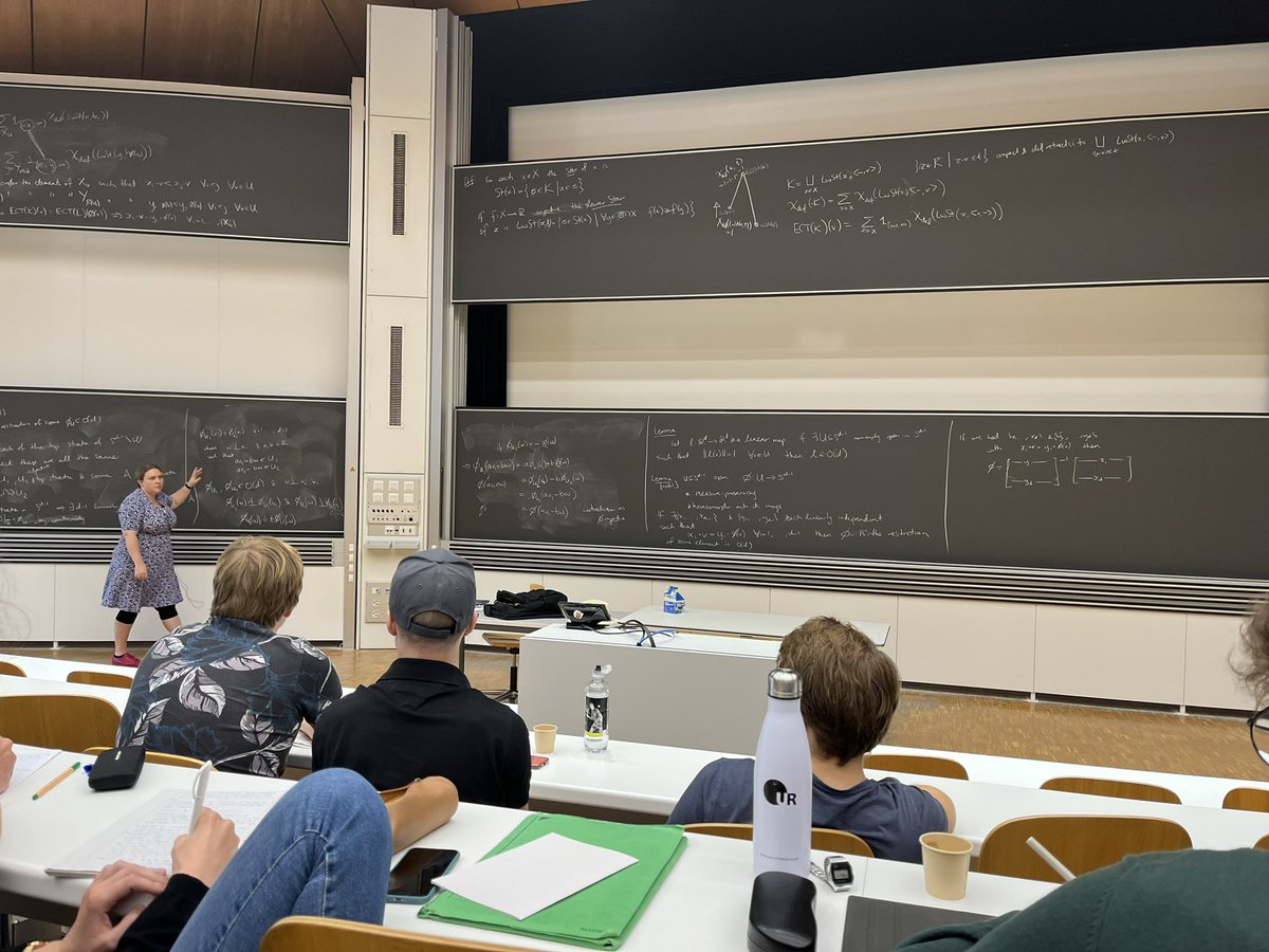 Ytm2023's tweet photo. We hope you had a great conference dinner last night. Now in CO1: @DrKateTurner giving her final lecture featuring stratification, measure theory and linear algebra https://t.co/YauPGKGyXl