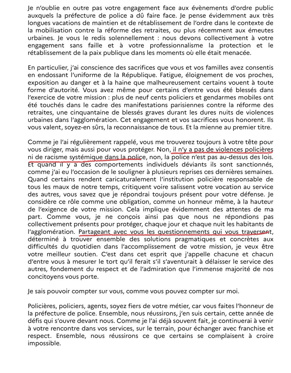 Portes_Thomas's tweet photo. Dans un courrier adressé aux policiers le Préfet Laurent Nunez assure que les violences policières n’existent pas et affirme partager les questionnements qui traversent les policiers. 
1/ Nahel, Hedi et tant d’autres ça n’existe pas 
2/ il assume le soutien aux séditieux https://t.co/uuu5FYzBTU