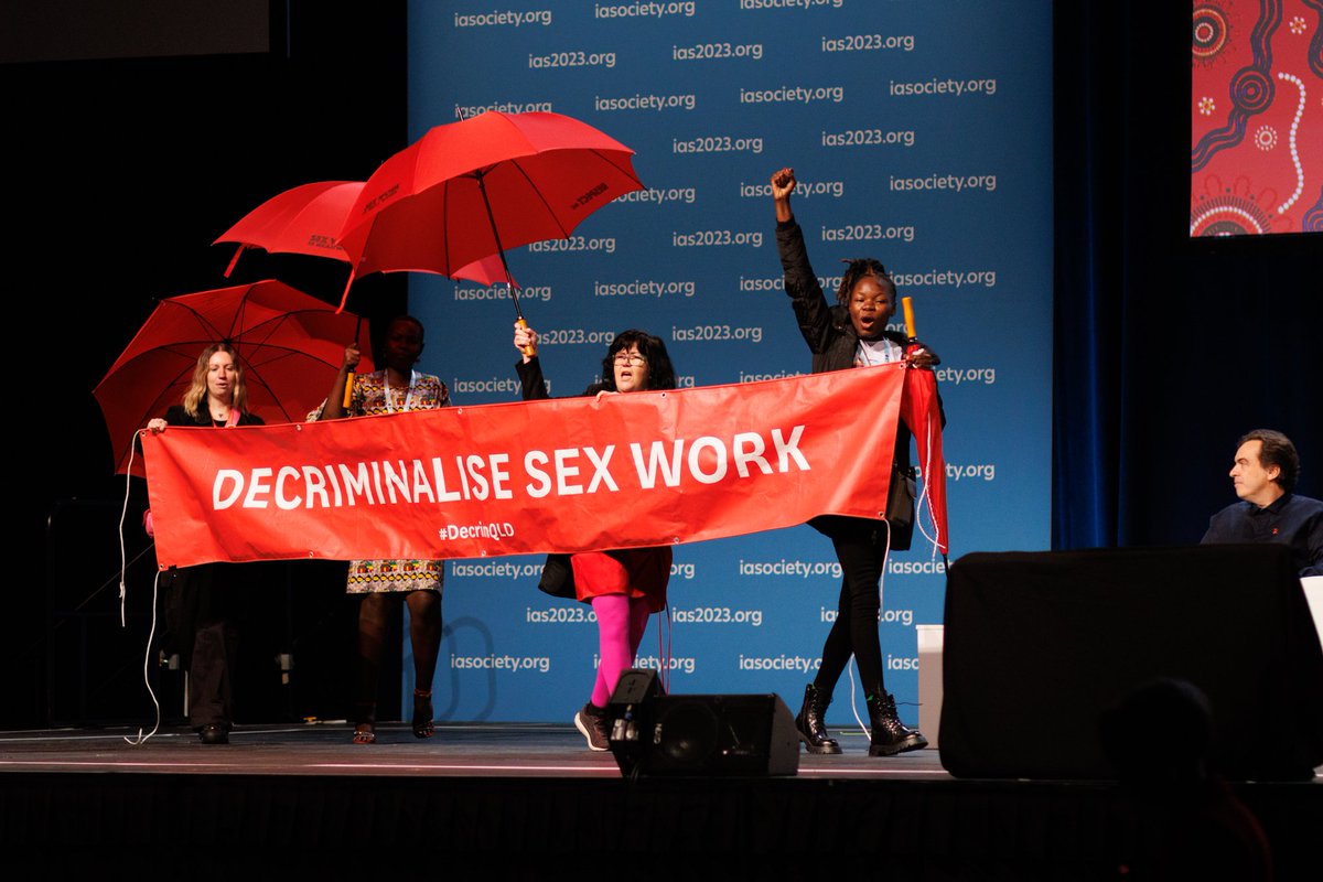 AfricaSexWork's tweet photo. #ASWAatIAS2023 , #3rdALESWA Alumni and #AVAC Advocacy Fellow Kenya @Lizzy34934290 joins in the call for #sexworkdecrim.#IAS2023 https://t.co/KoAT9Bw71k