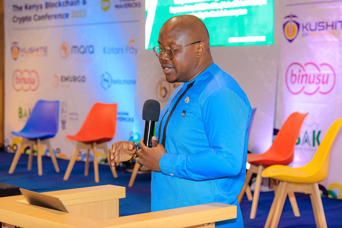 KBCC_01's tweet image. Victor O. Agola - CCO, Digital  Economy &amp;amp; Startups, Nairobi County explaining the role of Nairobi county in accelerating the blockchain ecosystem.

Follow LIVE sessions on youtube.com/live/hHc9oRkFo…
#KBCC
