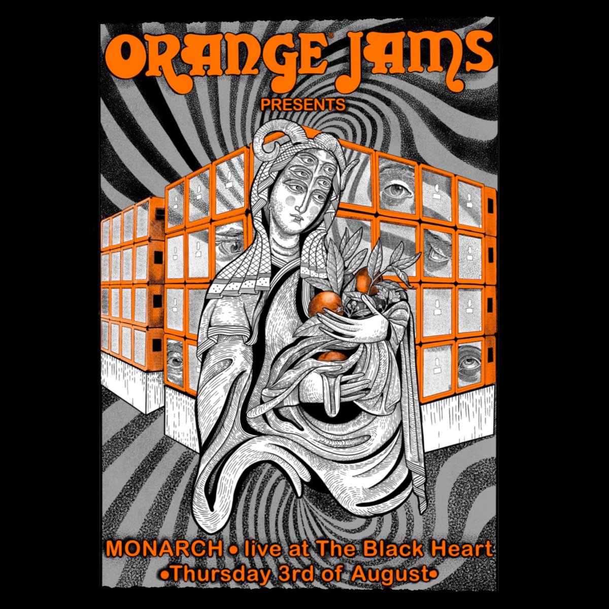 San Diego psych-rock masters MONARCH hit London on 3rd August for the first ever @OrangeAmps in-person Orange Jams session, live in The Black Heart of Camden Town ! Don’t miss your chance to be there.. secure your ticket now !