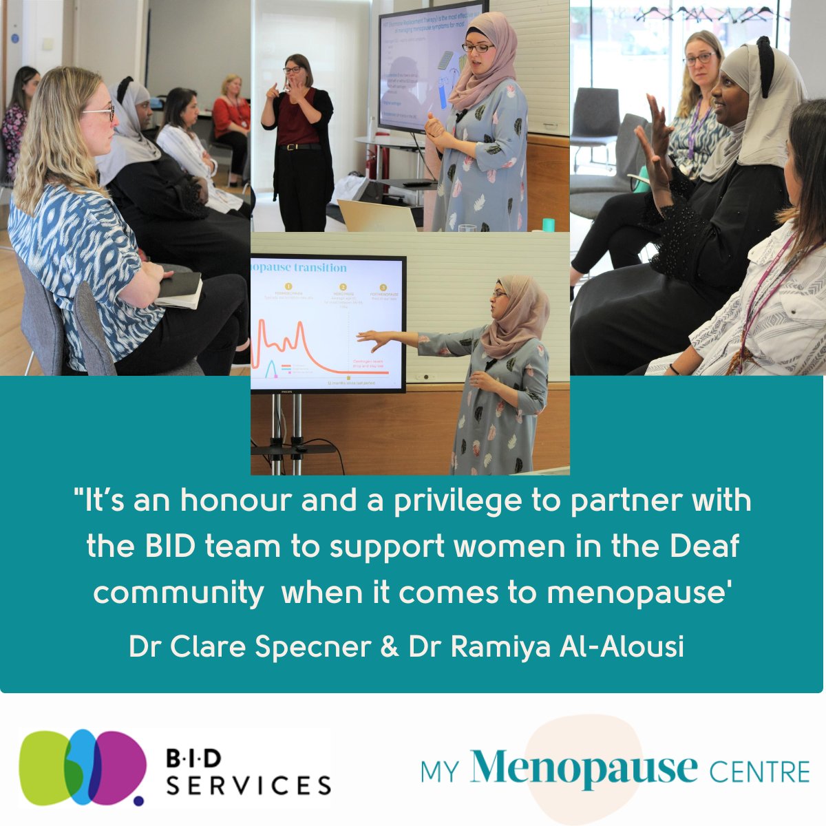 We have teamed up with our charity partner @BIDServices to support them with educational workshops on all things menopause, helping to empower women who are deaf, hard of hearing, sight impaired, or deaf-blind through in person, inclusive and accessible learning. 😍