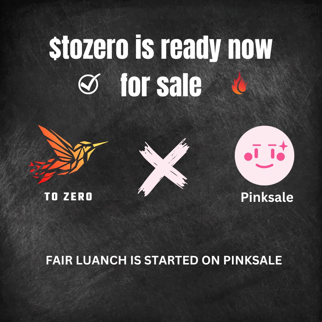 🚀💰 Discover the Future of Finance! 💹💎  100k marketing wallet 🔥 trending coming soon ⚡️ big shillig ✅ easy 100x 💸 10 project 50m marketcap 🐬  Telegram: t.me/+rgG1EfGUc7VmY… Twitter: x.com/tozero_0 Launchpad:pinksale.finance/launchpad/0xF7…