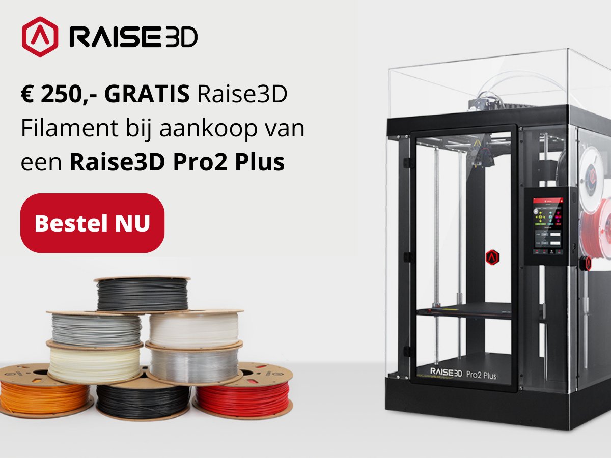 b2a_nl's tweet photo. De Raise3D Pro2 Plus is nu beschikbaar voor slechts € 3999 ex BTW! Maar dat is niet alles - je ontvangt bij aankoop ook € 250 ex BTW aan Raise3D filament. Mis deze kans niet en stap over naar het enorme printvolume. Bestel nu https://t.co/VeMn7QTSxC

#Raise3D #Pro2Plus https://t.co/tzgyrvgc0V