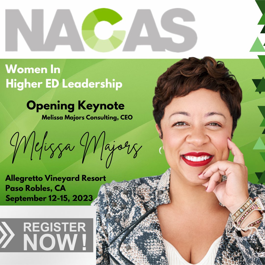 It's such an honor to be the opening keynote speaker at the Women in Higher Ed Leadership Summit with  #NACAS. This will be an awesome experience, and I hope to see you there! 

Registration is filling up fast! Reserve your seat! Click here to register 👉 zurl.co/u236
