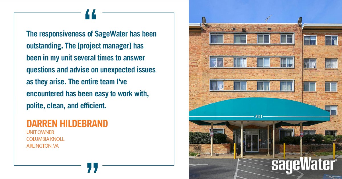 SageWater's tweet image. One of our goals is to reduce the inconvenience during a project like a community-wide repipe. On this job, we did a piece-by-piece transition from the old hydronic system to the new one, allowing the heating and cooling functions to remain in service for the residents. #Repipe