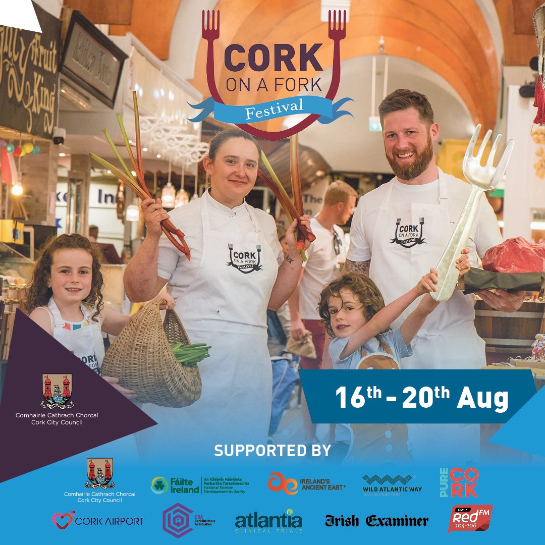 3 weeks to go!! Check out our full programme of events Supported by @corkcitycouncil @CBA_cork @pure_cork @Failte_Ireland @IrelandAncient @irishexaminer @CorkAirport @CorksRedFM #keepdiscovering #cork #corkonaforkfest #foodfestival