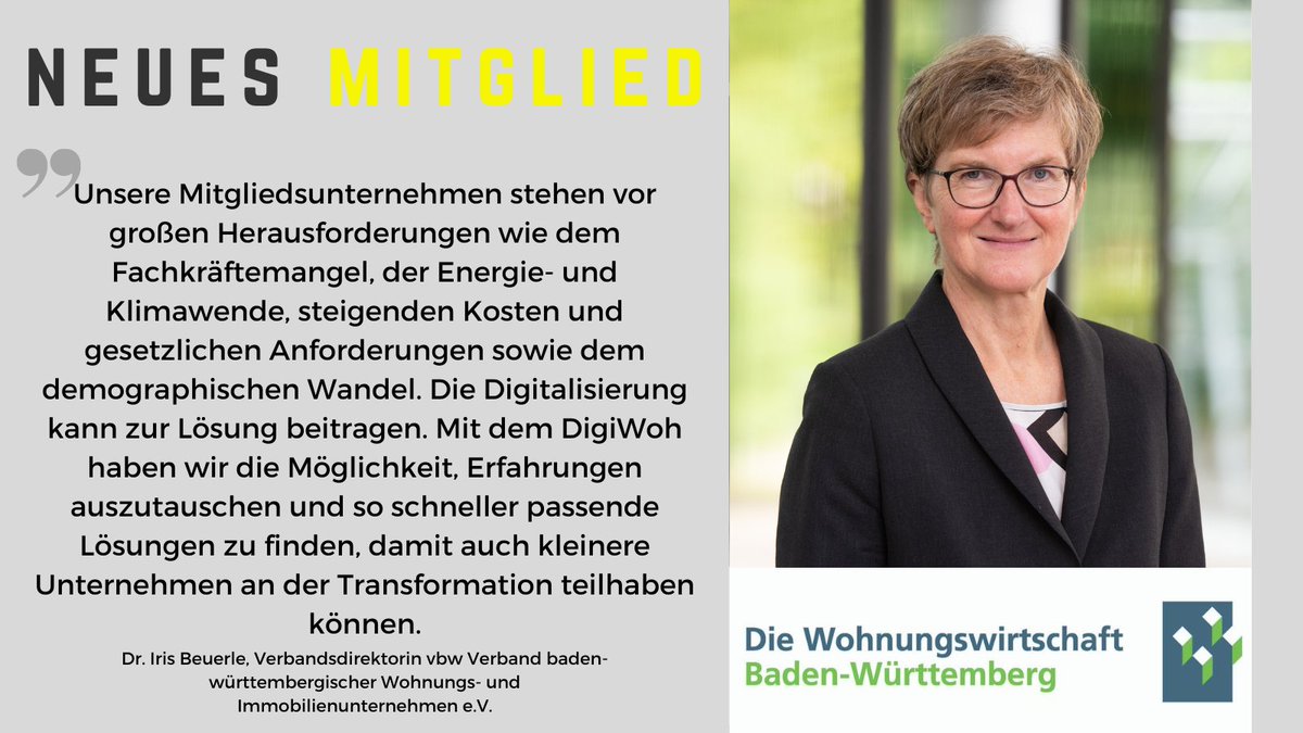 @digiwoh (@digiwoh) on Twitter photo Neu dabei im #DigiWoh: Der vbw Verband baden-württembergischer Wohnungs- und Immobilienunternehmen e.V.! Im <a href="/vbw_online/">vbw_online</a> sind rund 270 Wohnungs- und Immobilienunternehmen organisiert, die um die 465.000 #Wohnungen bewirtschaften. Herzlich willkommen! 🤝 Neu dabei im #DigiWoh: Der vbw Verband baden-württembergischer Wohnungs- und Immobilienunternehmen e.V.! Im <a href="/vbw_online/">vbw_online</a> sind rund 270 Wohnungs- und Immobilienunternehmen organisiert, die um die 465.000 #Wohnungen bewirtschaften. Herzlich willkommen! 🤝