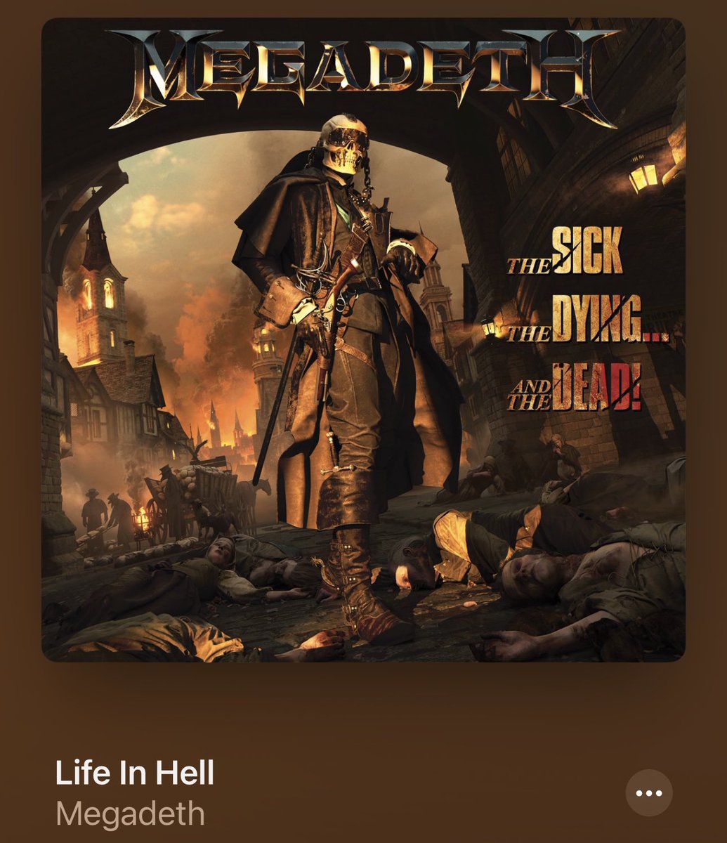 punt_rd's tweet photo. ‘A couple drinks &amp; then you'll feel OK
A couple pills makes the world go away
What the hell, you're gonna die anyway &amp; you'll say

I'm a disease &amp; I'm addicted to myself
I'm all I need, I'm gonna live &amp; die in hell’

Classic new Megadeth. Top song!
#Megadeth #Mustaine #LifeInHell https://t.co/REsN19S85F