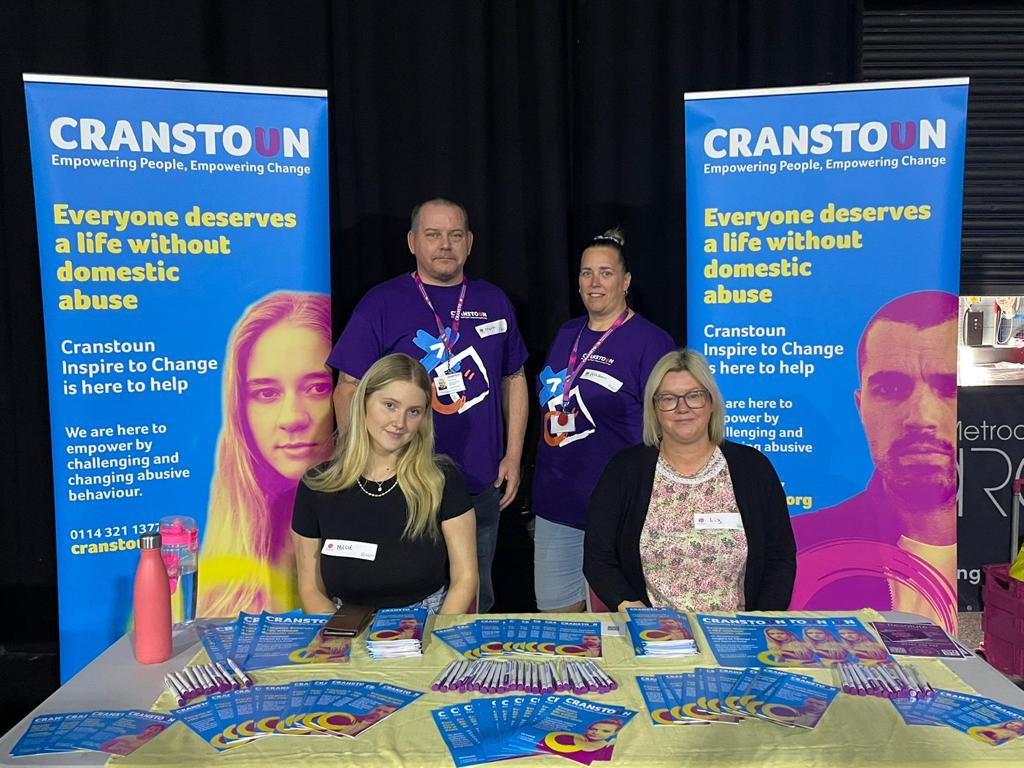 Cranstoun_org's tweet photo. Here's our Inspire To Change team at the Resolute event in Barnsley: “Bring lasting change to people’s lives through delivering services and changing society’s perception of #DomesticAbuse and violence against women &amp; girls”. https://t.co/YymLCkEIFC