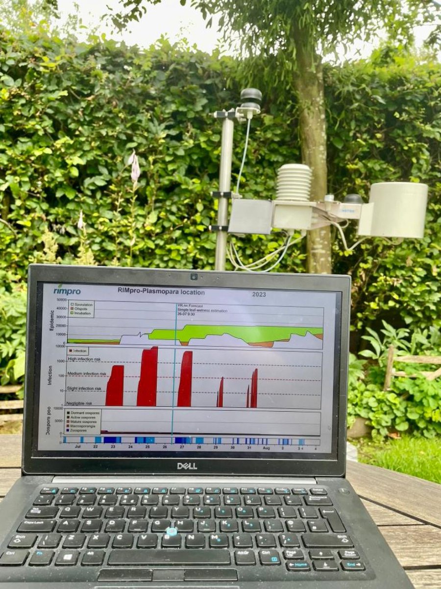 MetosUk's tweet photo. Connecting your METOS weather station to RIMpro software couldn’t be easier!

The models are fed by real data from your station. Below we can see the risk of downy mildew in a vineyard. 

#topfruit #stonefruit #vineyards #holisticagriculture #METOS #pesslinstruments #RimPro https://t.co/EtwDhXzm3K