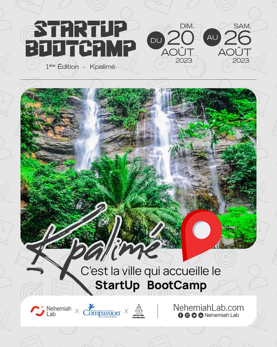 NehemiahLab's tweet photo. 🌴🌞 Kpalimé, une ville populaire au #Togo 🇹🇬, réputée pour sa beauté naturelle et son climat tropical magnifique. Ses splendides paysages font partie des plus charmants du pays.

C'est là que se déroulera le tant attendu #StartUpBootCamp23 !

RDV dans 3 semaines 🗓️

#NehemiahLab https://t.co/PZowtzE2Ql