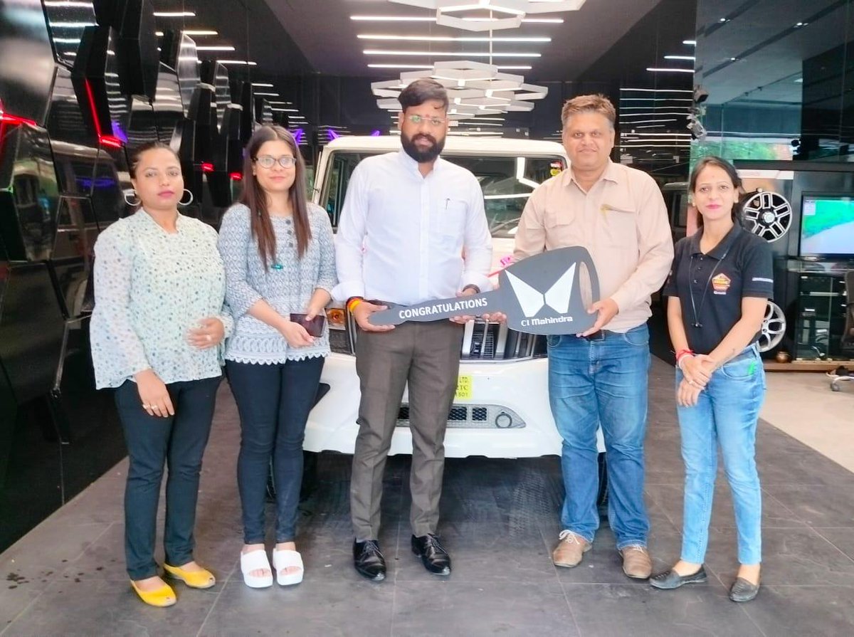 CiMahindra's tweet photo. We warmly welcome you to the CI Mahindra Family! We wish you great experience and safe drive with your favourite new vehicle.
#cimahindra #DrivewithCI #ciautomoters #happycustomer #safedelivery https://t.co/oWrsxTc1F0