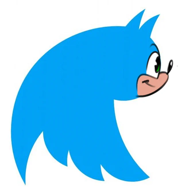 I've always thought the twitter logo kinda looked like Sonic the Hedgehog. 