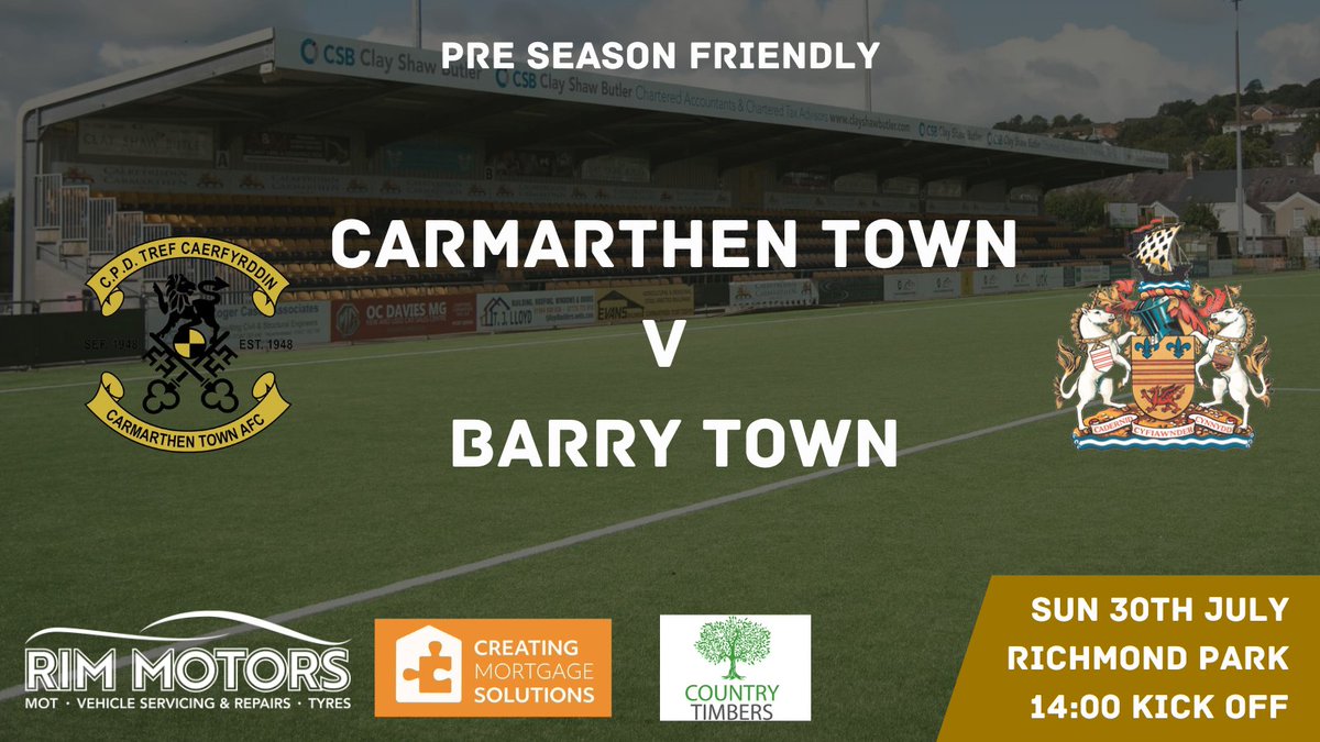 This Sunday our Women's team commence their pre season fixture programme with a trip down west to take on @CarmarthenWomen at Richmond Park.

Join us for a 2pm kick off @BarryTownFans 🟡🔵⚽️
#yourtownyourteam