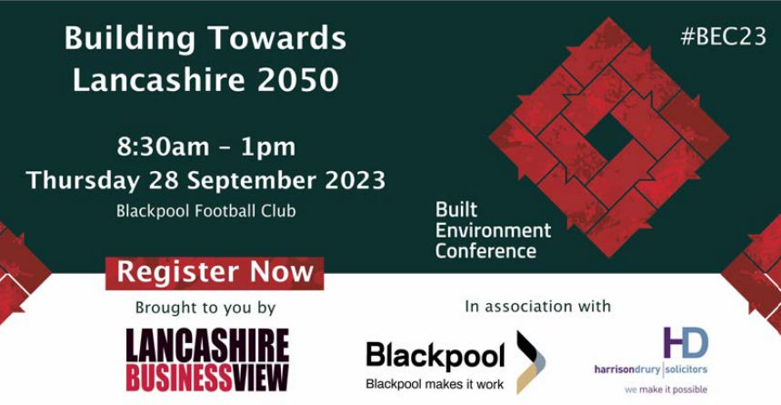 LBVmagazine's tweet photo. Join us at the Built Environment Conference to discover Lancashire's future vision with 'Lancashire 2050'.
🎟️ Book your spot now! https://t.co/fdA8tEMNR3
#BEC23 @HDSolicitors @BpoolCouncil https://t.co/LUIjpwC4kq