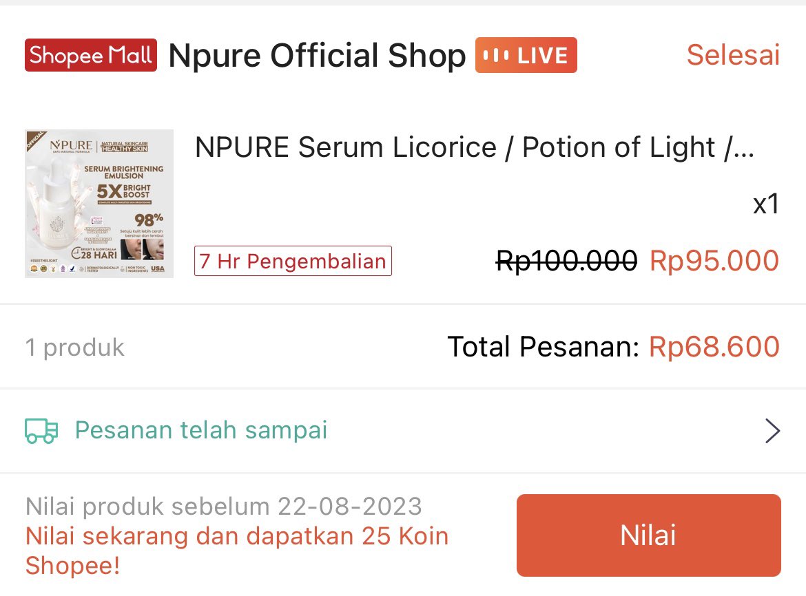 dinaptry_'s tweet photo. DISKON !!! 

Siapa yg gatau serum ini?! 🥲 
Sebagus itu!! TASYA FARASYA APRROVED!!!! 
Jangan lupa tonton livenya, claim voucher dan check out!!!!! 

👇

https://t.co/I4G18hotxB https://t.co/syqVFHPRcx