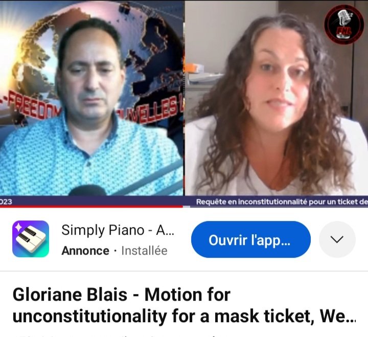 Interview regarding the very important hearing of July 12, 2023 on my motion for unconstitutionality in defense of an abusive 'mask' ticket. Judgment will be rendered on September 6 or before. Thank you for your financial support twitter.com/blais_gloriane… 📽youtu.be/nXg4suj72B0