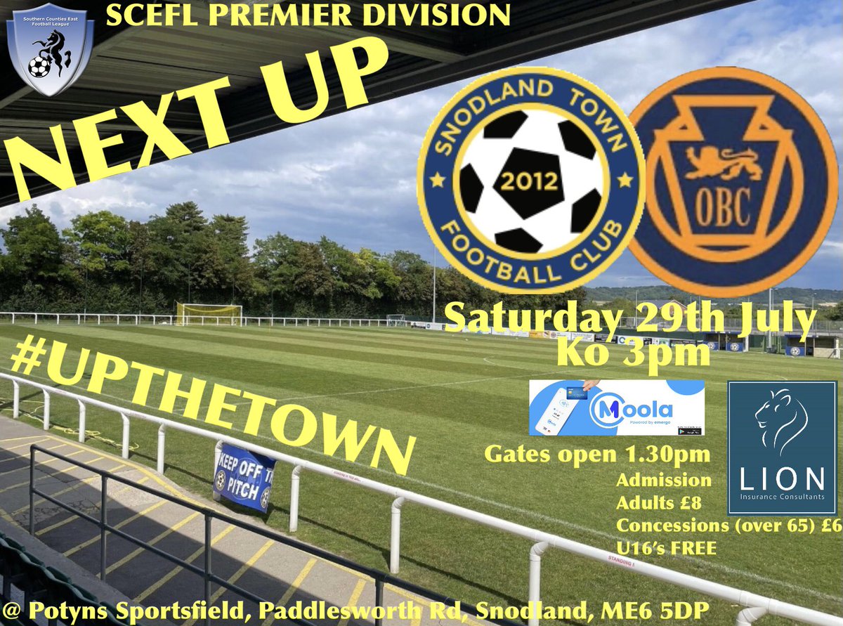 snodlandtownfc's tweet photo. IT STARTS NOW ⚽️
This coming Saturday “THE TOWN” make the debut in the @SCEFLeague premier division when the face @StansfeldFC at HOME KO 3PM 🕒
Gates open at 1.30pm, @STFCClubhouse and Snack Bar OPEN @LionInsurance @KentishFootie
#UPTHETOWN #BlueYellowArmy 💙💛💙💛 https://t.co/a6qCOuDvpU