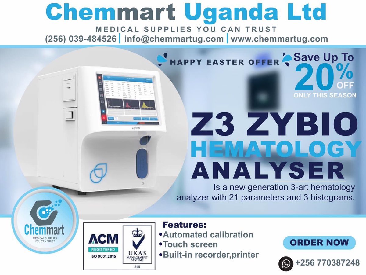 ChemmartU's tweet photo. Get a new generation 3-diff hematology analyzer tailored for small laboratory, capable of serving medium or large laboratories as a backup: deliver you confident results and maximize your workflow efficiency via its intuitive software interface. #Medicalsupplies #laboratory https://t.co/GPcq5PiHkJ