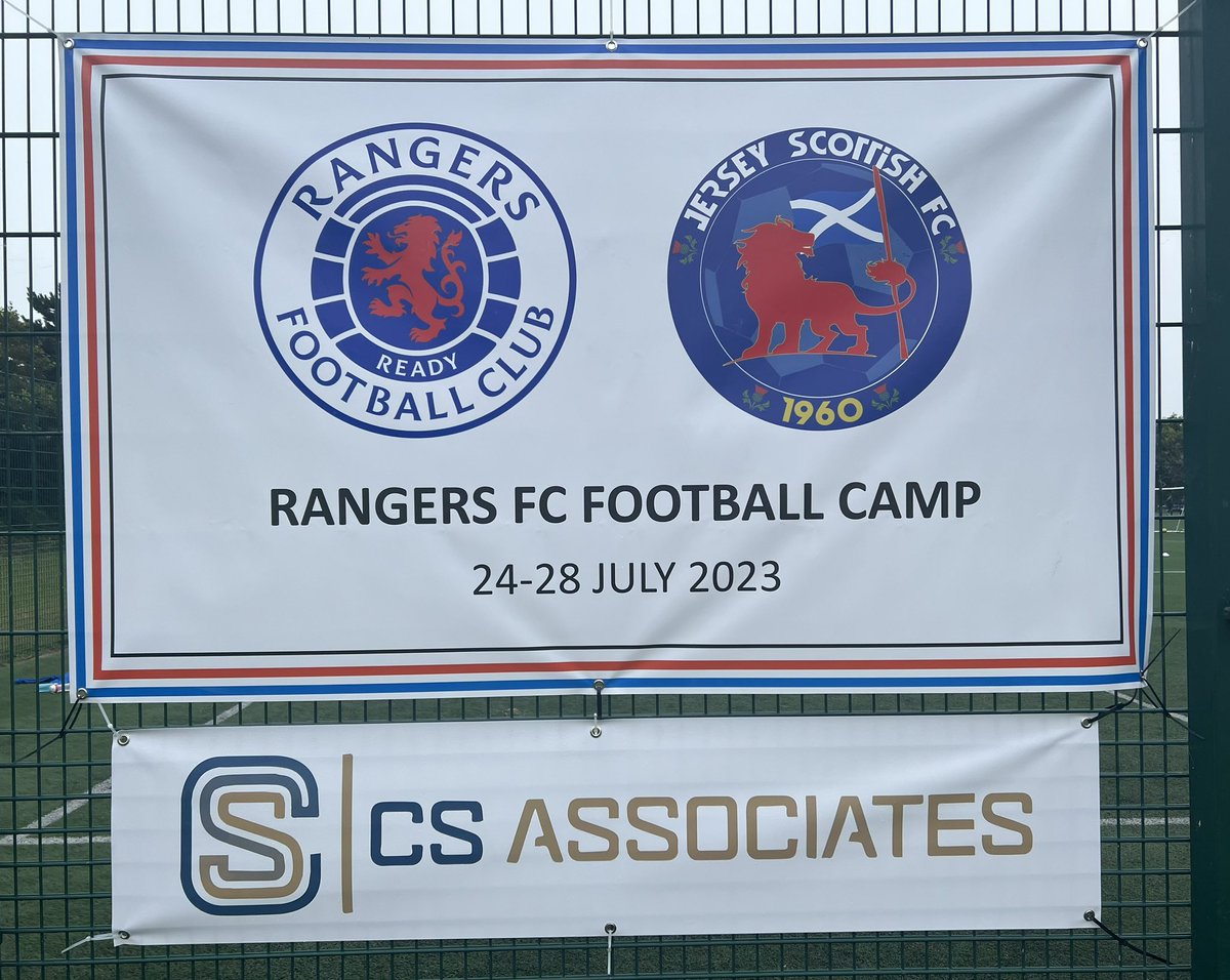JamesScottJS's tweet photo. Day 4 

Perfect football (Glasgow!) weather at the @RangersFC football camp today. All the kids are still loving it. 

SPONSORSHIP APPRECIATION
Huge thanks to Carl from CS Associates for kindly supporting us this week and making it possible. https://t.co/IXoDayYof1