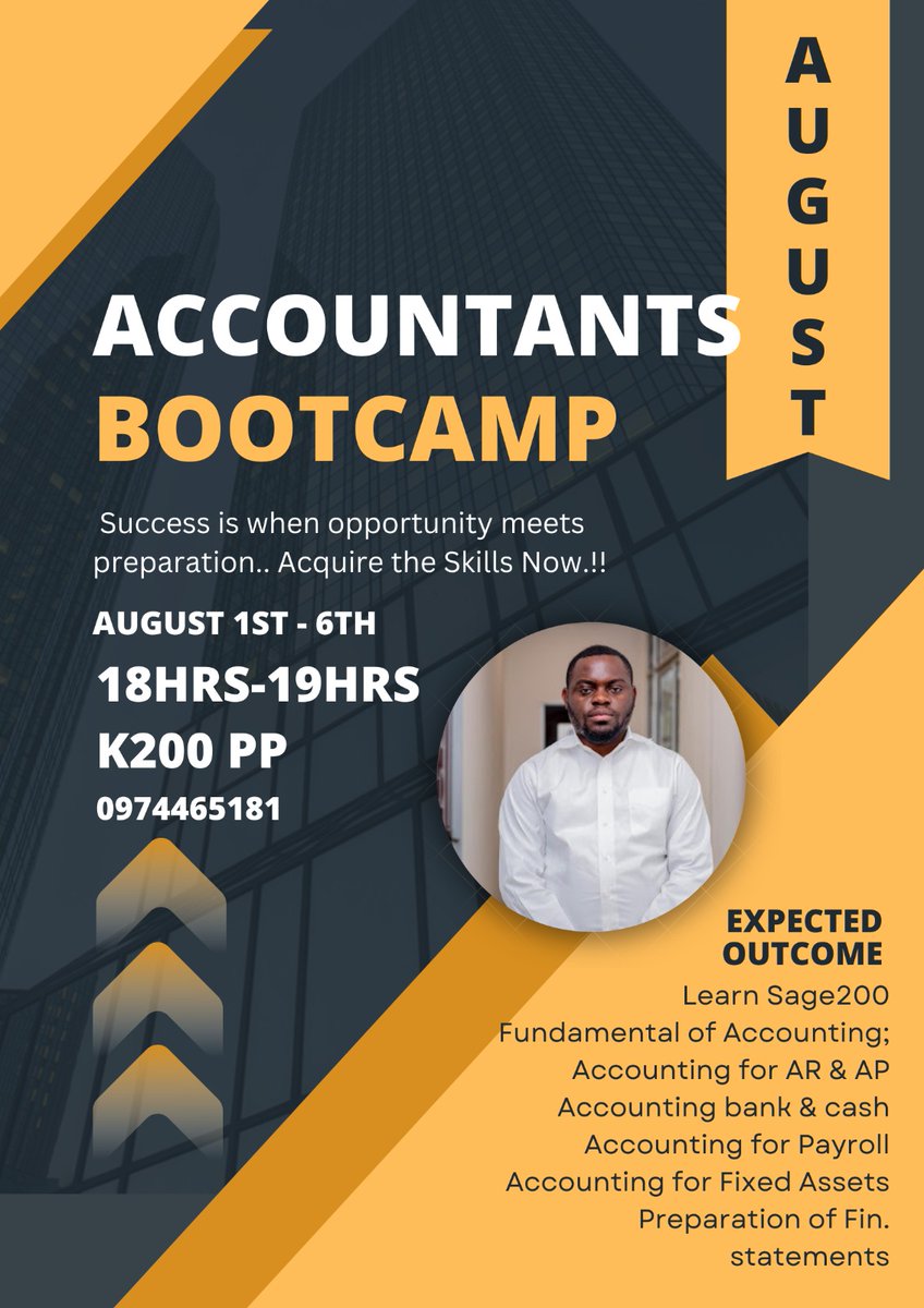 FirelordMuMu's tweet image. Hey Tweeter Fam;

Join the bootcamps and learn the practical accounting and Tax.

Call 0974465181