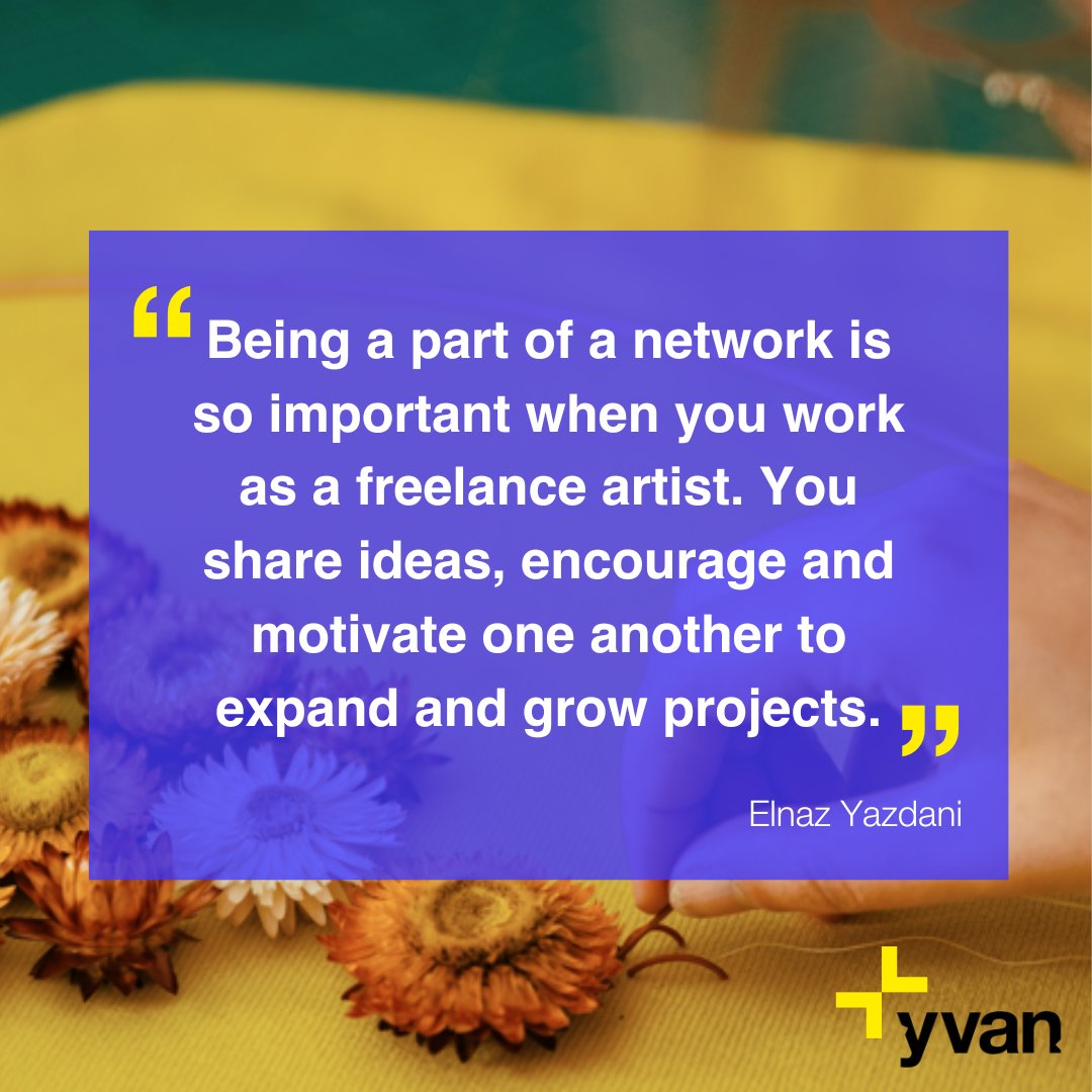 📣We’re thrilled to share another Artist Spotlight with you, this time with <a href="/ElnazYazdani/">Elnaz Yazdani</a> - embroidery artist &amp; educator, as well as project manager for #GrowingColourTogether (part of <a href="/WovenInKirklees/">Woven in Kirklees</a>) 🌾

Read the full chat: yvan.org.uk/artist-spotlig…