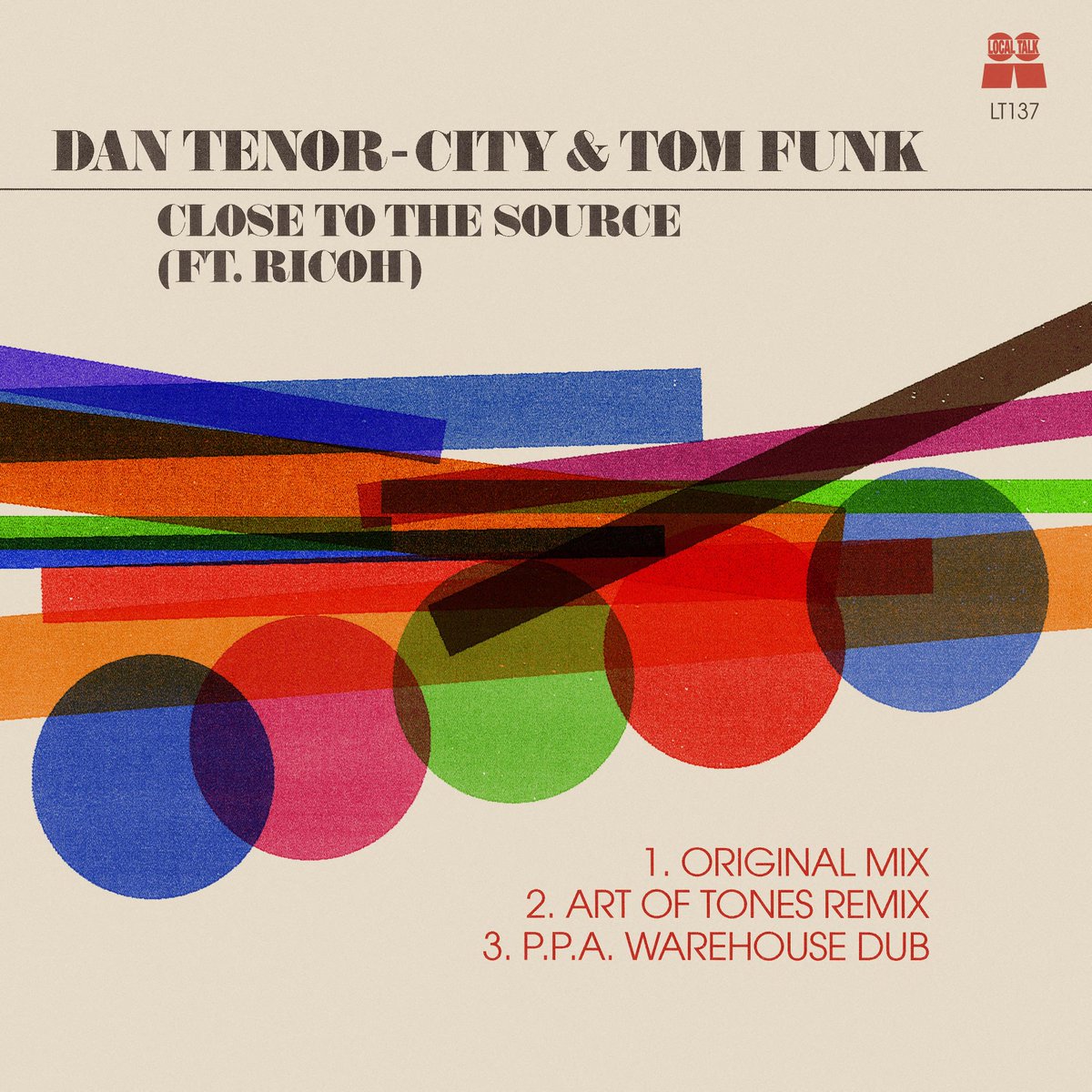 Next up on Local Talk
Dan Tenor-City &amp; Tom Funk feat. Ricoh - Close To The Source.  Our good friend Art Of Tones is back on remix duties also.