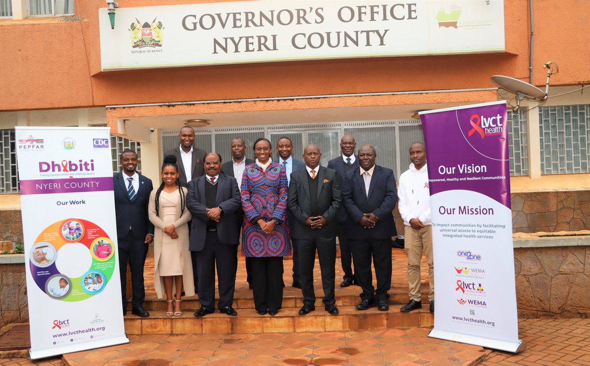 Exciting Partnership!
LVCT Health's #DhibitiProject joins hands with #NyeriCounty to strengthen health systems for #HIV/AIDS, #TB, and #PMTCT services.
The partnership aims to enhance healthcare access and quality for vulnerable and general population in the County.