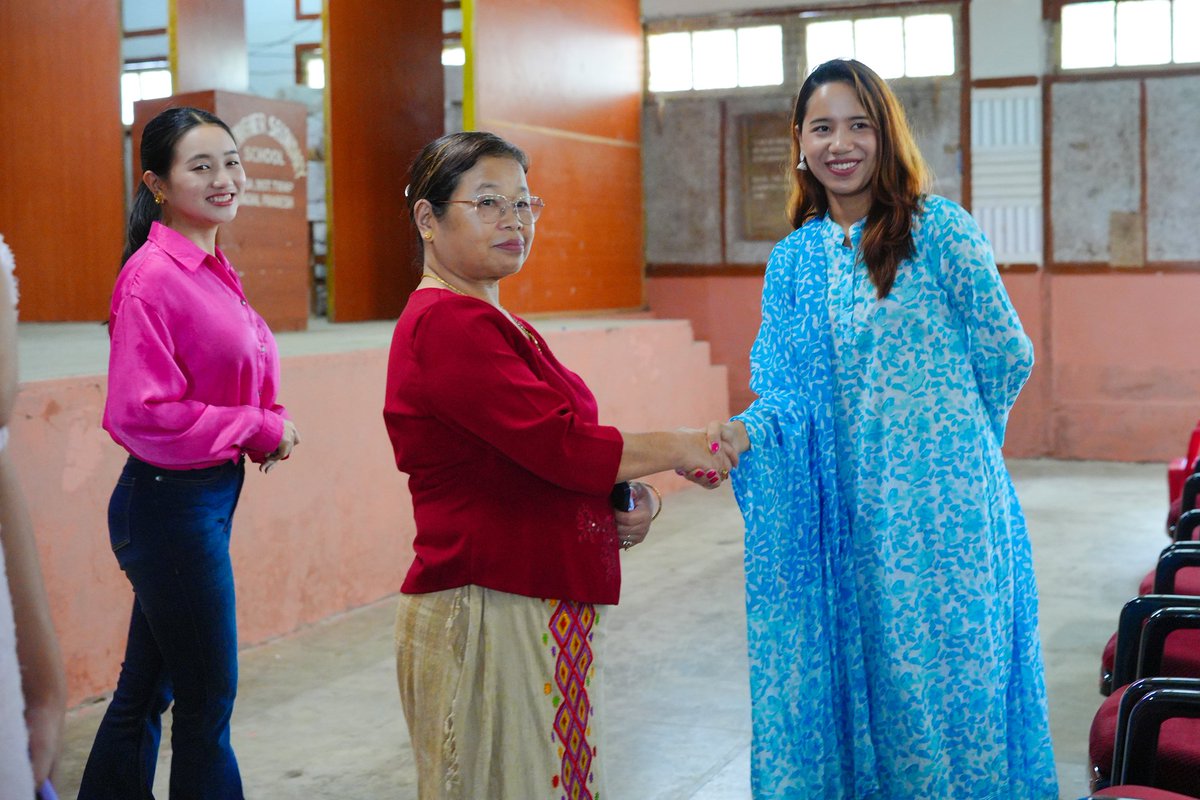 MissArunachal's tweet photo. The reigning trio visited the Government Higher Secondary School in Khonsa to spread awareness about menstrual health and hygiene carrying forward Project SMILE to Tirap District Arunachal Pradesh.

@PemaKhanduBJP @NatungMama @OfGoap https://t.co/yE3ctA0kHF