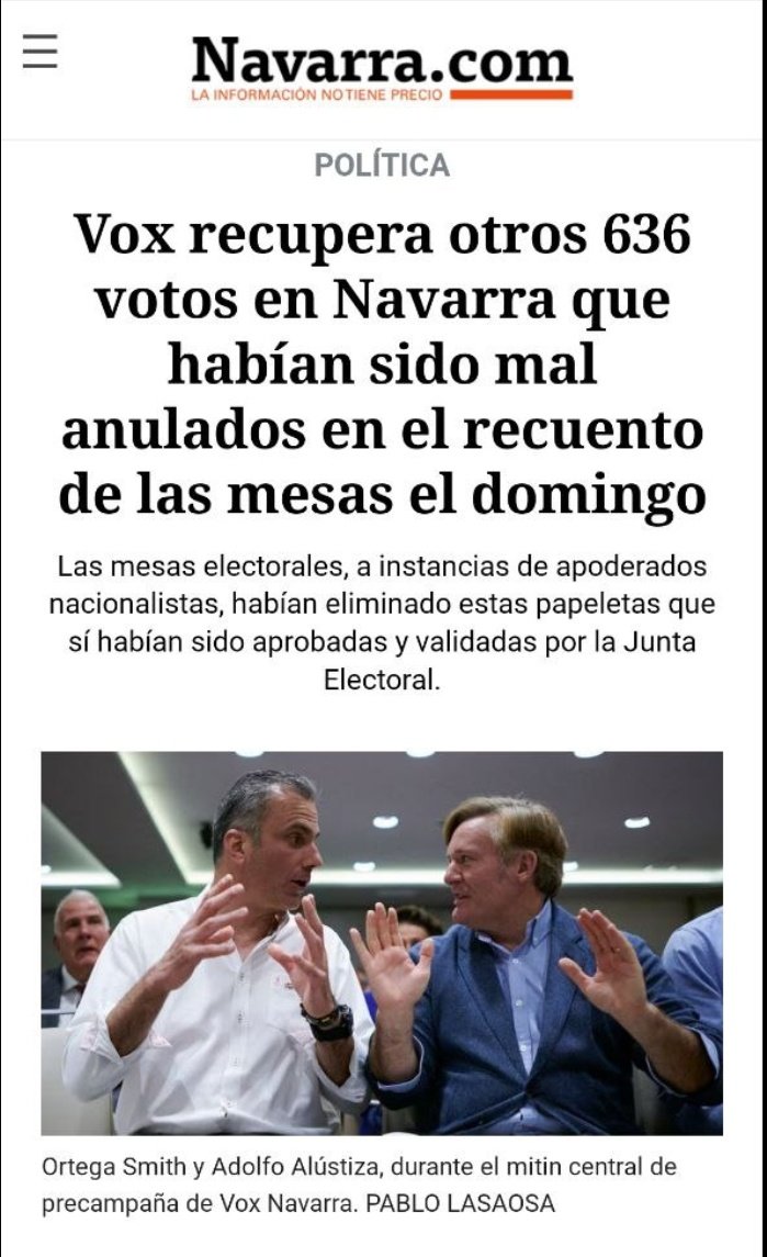 capTercio's tweet photo. Noticias como ésta me convencen de que hay que hacer un recuento de todos los votos en toda España, especialmente en Cataluña y Vascongadas. https://t.co/ttImIPcmpR